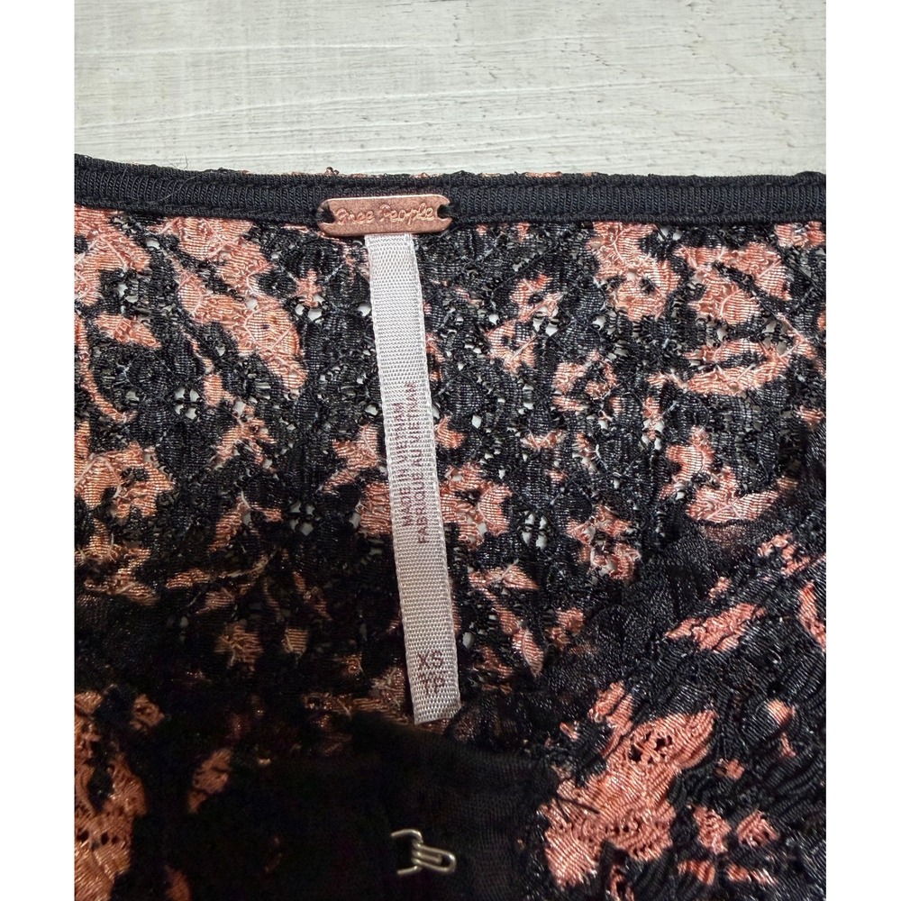 Free People‎ Oh Baby Floral Print Corset Lace Top Size XS - Picture 12 of 14